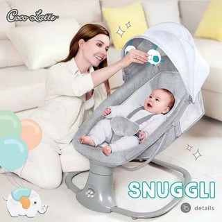 Cocolatte Snuggli Swing/columpio eléctrico automático del bebé/bogadora