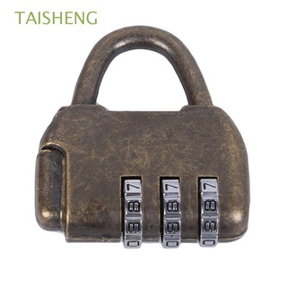 TAISHENG Mini Password Lock Zine Alloy Code Lock Padlock Antique Portable Digit Number Jewelry Box Anti-Theft Keyless
