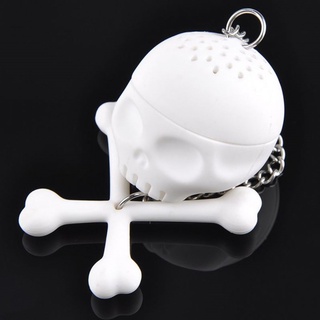 colador de té en forma de cráneo humano de silicona interesante filtro de infusor de té