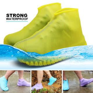 2 unids/set reutilizable látex impermeable zapatos de lluvia cubre al aire libre antideslizante goma lluvia bota Overshoes S/M/L zapatos accesorios