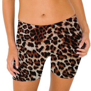 Nueva mujer moda primavera verano leopardo Casual flaco pantalones cortos Base Leggings