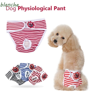 BLANCHE reutilizable pantalón de perro sanitario fisiológico ropa interior mascota corto para mujer macho perro algodón calzoncillos lavables menstruación pañal
