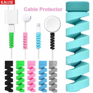 Espiral Cable protector Línea De Datos Bobina De Silicona Enrollador Android USB De Carga Kaijie