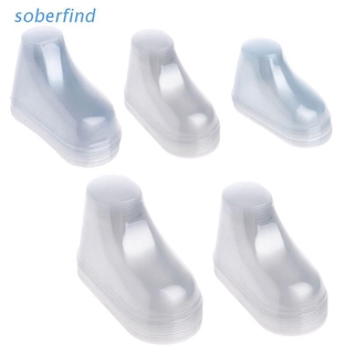 SOBE 10Pcs plástico transparente pies de bebé pantalla botines de bebé zapatos calcetines escaparate