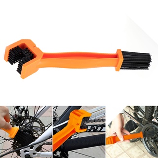 mejor cepillo de cadena de bicicleta de motocicleta mtb bicicleta cadena fregador herramienta de limpieza naranja