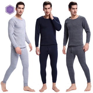 Caliente Para Hombre Pijamas De Invierno Térmica Ropa Interior Larga Johns Sexy Negro Térmico Conjuntos De