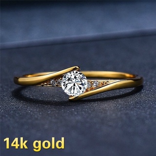 Venu Fashion Nuevo anillo de compromiso de boda con diamantes finos trenzados de oro de 14k Anillo de novia semi-eterno de moissanita de oro de 14k Anillo de oro para bodas con promesa de boda (5--11)