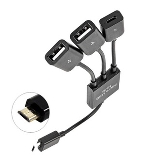 {FCC} Cable concentrador de datos Micro USB de 3/4 puertos/carga de datos OTG/Cable Hub para Tablet Android (2)