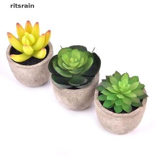 Ritsrain Artificial Fake Succulent Plant In Pot Mini Potted Plants Home Garden Decor MX