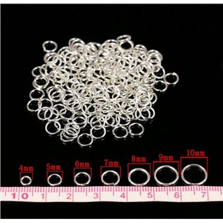 200 pzs anillos de salto y anillos de plata chapados en un solo bucle accesorios para hacer joyas (1)