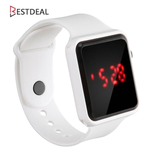 Reloj de pulsera Digital electrónico con LED y correa de silicona/reloj deportivo unisex