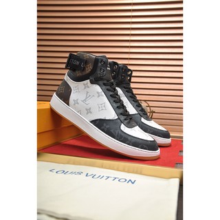 ✨ alta qualidade ✨2021 novos tênis de cano alto de couro masculino Louis Vuitton