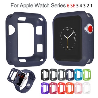 Soft Silicone Case for Apple Watch 6 SE 5 4 40MM 44MM Cover Full Protection Shell for iWatch 3 2 1 42MM 38MM Watch Bumper