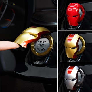 suchen Iron Man Switch Button Cover One-Key Engine Start Protective Case Car Interior Decoration