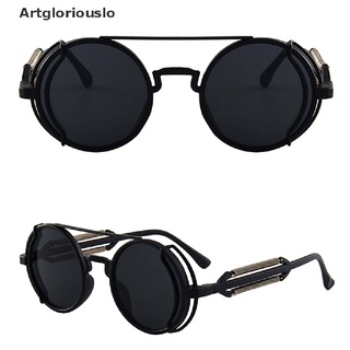 [arte] lentes de sol punk steampunk retro para hombre redondo punk gafas de sol uv400 para mujer .mx