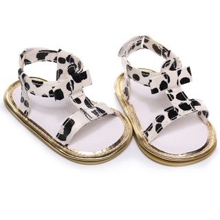 Summer Baby Girls Sandals Bright PU Breathable Shoes Infant Rubber Sole Anit-slip Toddler Shoes First Walker