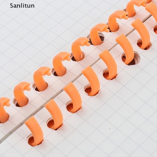 sanlitun 30 agujeros de plástico de hoja suelta encuadernación anillo de resorte espiral anillos para a4 a5 a6 papel venta caliente