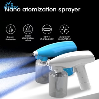 De Mano Luz Azul nano Pistola De Pulverización Eléctrica Atomizador Desinfección usb Recargable Máquina Estética