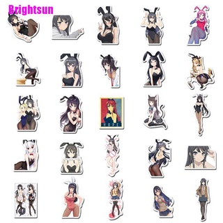 [Brightsun] 50 pegatinas de Anime Sexy Graffiti impermeables para portátil, monopatín, equipaje, pegatinas (7)