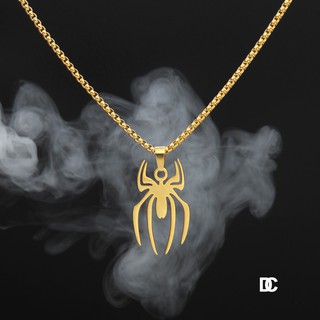 DC hip-hop Estilo 18K Chapado En Oro Spiderman Collar Colgante
