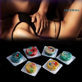 Lacewall 1Pc adulto juguete sexual látex punteado masajeador punto G estimulación lubricado condón (3)