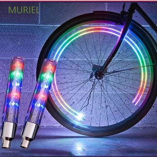 muriel luces de bicicleta de la válvula de la tapa de la lámpara de colores de la bicicleta decorativa de la luz del neumático luces de flash de la motocicleta led de la luz para el coche accesorios de bicicleta