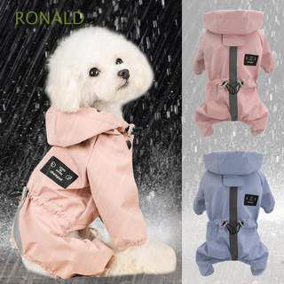 RONALD reflectante cachorro abrigo absorbente sudor ropa perro Impermeable al aire libre perro suministros Impermeable malla Impermeable transpirable perro chamarra/Multicolor