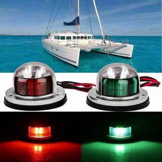 Red Green Signal Light Waterproof Stainless Steel Housing 12V/24V Navigation Lamp for Yacht