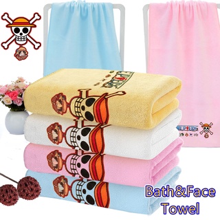 Towel One Toalla De Anime De Una Pieza Cara Baño Dibujos Animados Absorbente Suave Microfibra Linda Engrosada (1)