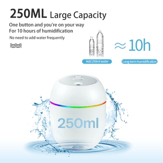 HdoorLink Mini Air Humidifier 250ML Ultrasonic USB Water Humidifier Aroma Essential Oil Diffuser for Home Car Fogger Mist Maker with LED (4)