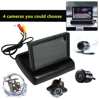 [ICEM Car-EL] 4.3 pulgadas LCD 12V pantalla plegable coche vista trasera respaldo cámara de marcha atrás Monitor (1)