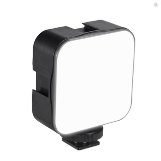 andoer mini led luz de vídeo fotografía lámpara de relleno 6500k regulable 5w con adaptador de montaje de zapata fría para cámara dslr (1)