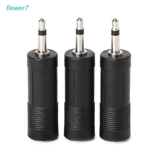 flower7 3X Jack 6.3 to Plug 3.5 Adapter Speaker Plug 3.5mm Plug Plastic Audio Connector