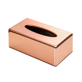 st elegante oro rosa rectángulo servilleta estante de papel caja de pañuelos toalla contenedor titular de la oficina en casa coche