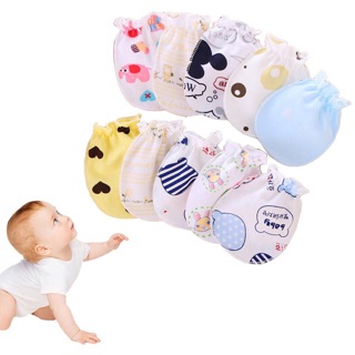 1 Par De guantes Para recién nacidos De algodón Anti rayados (Given)