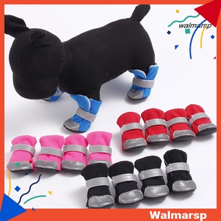 Wmp 4 pzas botas reflectantes con suela suave Para perros/Cachorros