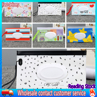 OP_5Pcs/Set Children Cartoon Pattern Portable Waterproof Wet Wipes Storage Bag