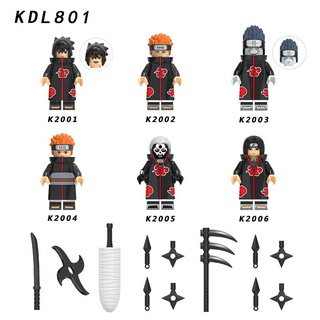 2021 Hot KDL801 NARUTO Lego Minifigures Akatsuki Comic coleccionable ladrillos bloques de construcción Sasuke Itachi