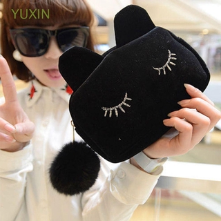 YUXIN Multi-function Bags Cute Cosmetic Bag Handbag Pouch Cat Organizer Bag Portable Make-up Travel Toiletry Bags Zipper Style Makeup Bag/Multicolor (1)