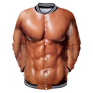 Muscle Costume Baseball Jacket Bomber Jacket Coat Kpop 2021 Streetwear Hoodies Streewears