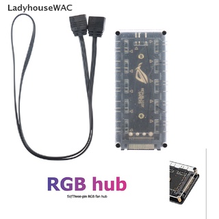 LadyhouseWAC 5V 3-pin RGB 10 Hub Splitter SATA Power 3pin ARGB Adaptador Cable De Extensión Venta Caliente