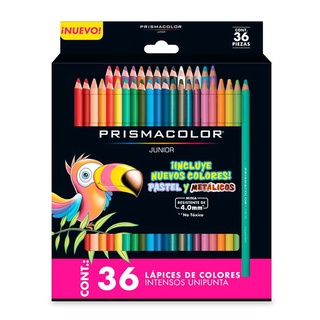 36 Lápices De Colores Pastel Y Metalicos Prismacolor Junior