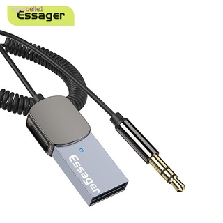 [ready] Essager 5.0 Aux Adapter Wireless Receiver USB to 3.5mm Jack Audio Music Mic Handsfree Kit Speaker Transmitter ROYALLBELLE