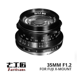 35 mm F1.2 para FUJI FX Mount negro 7artisan lente