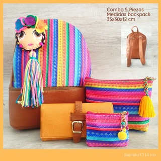 mochila diseño mexico con accesorios a precio de mayoreo