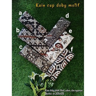 Doby - tela estampada batik (algodón), color marrón