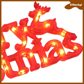 luces de navidad, feliz navidad letra lámpara funciona con batería luz led, fiesta de navidad decoración suministros para fiesta de navidad