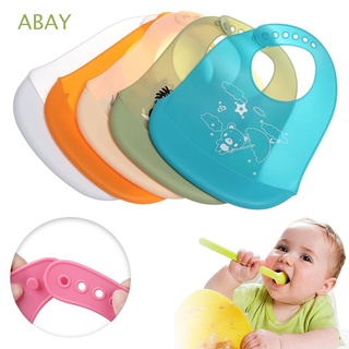 abay portátil niños delantal suave pick arroz bolsillo bebé silicona baberos lindo saliva toalla bebés seguridad almuerzo alimentación