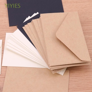 yiyies estacionario regalo sobre de boda invitación sobres de papel en blanco estilo europeo mini papel kraft tarjeta de mensaje vintage para carta/multicolor