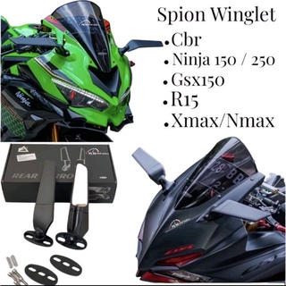 Más barato Rizoma Winglet espejo retrovisor para motocicleta Nmax, R15, CBR, Ninja, Zx25R, GSX Etc. (1)